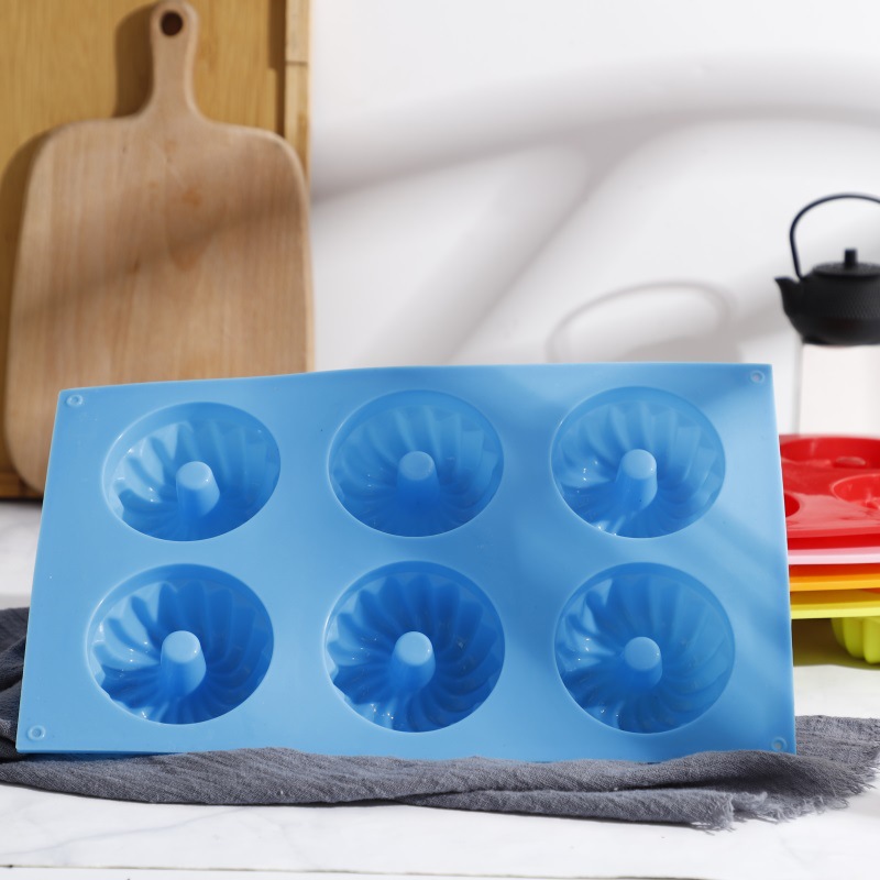 Silicone Baking Utensils 6 Even Grunt Ring Cake Mold Chocolate Mold Cookie Model details Picture