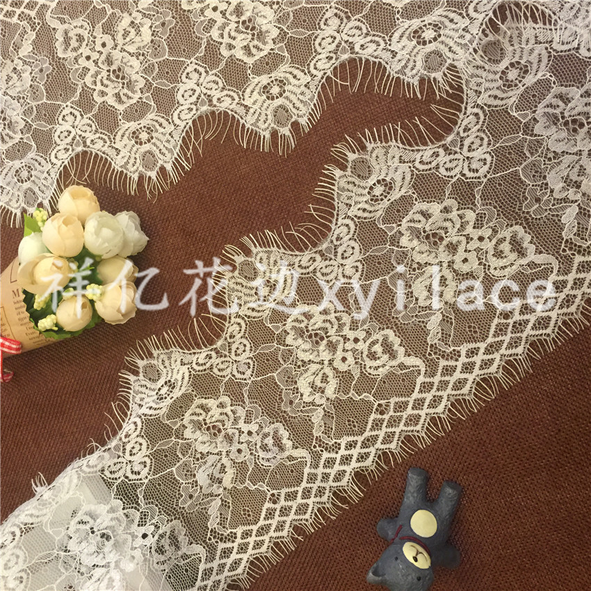 Wholesale of elastic lace, lace curtains, lace clothing, lace water-soluble embroidery watermark lace fabric Application Scenario