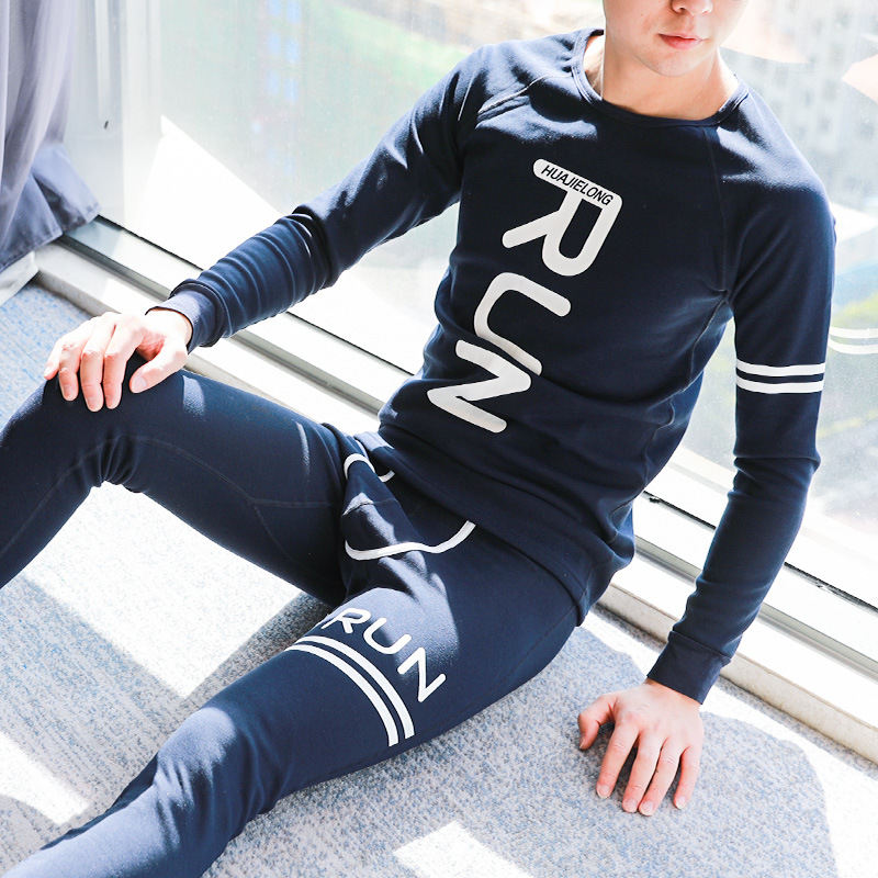 Huajielong men's thermal underwear set with fleece and thickening, trendy and sexy winter Korean-style base underwear Application Scenario