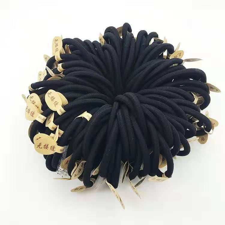 Nylon high-elasticity rubber band thickened black hair tie, 2-yuan store Korean labeled hair tie rubber band women's hair tie