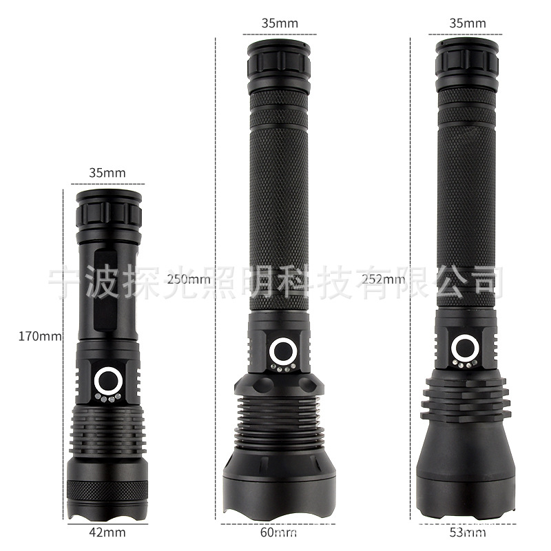 Cross-border bestseller P70 high-power flashlight, high-power LED flashlight, outdoor emergency searchlight, flashlight wholesale details Picture