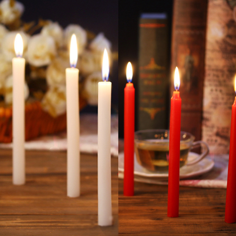 家用红白蜡烛多规格选项普通照明蜡烛无烟浪漫婚礼长杆应急蜡烛