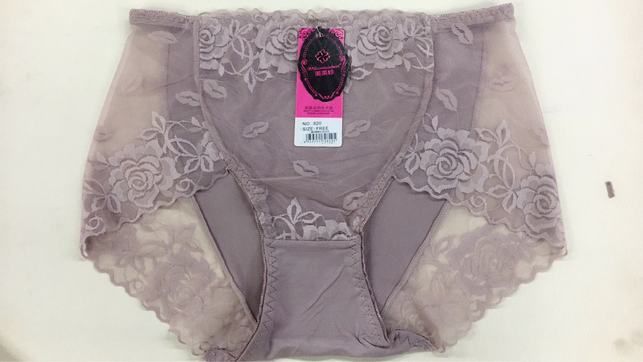 大版蕾丝性感/女士内裤/蕾丝白底实物图