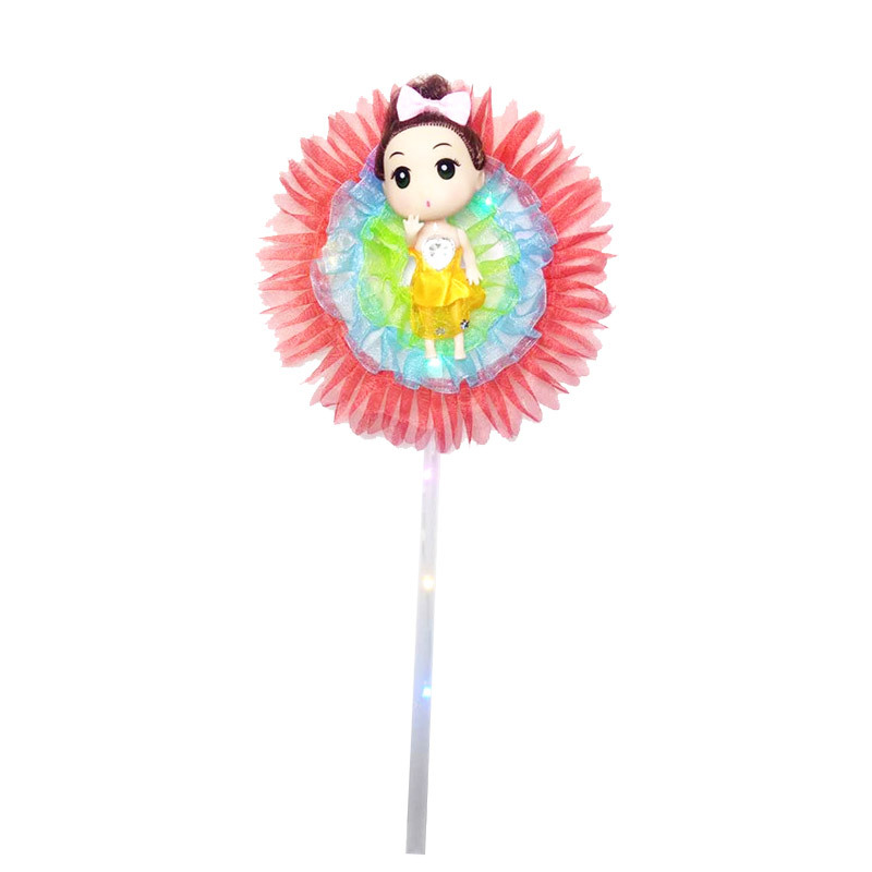 Doll light stick lace led light children's toys new lace cartoon doll magic stick flash fairy magic stick toy factory direct sales Item Picture