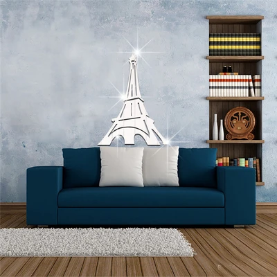 Mirror wall paste home can be removed decorative tower mirror paste marriage room decoration porch restaurant classroom new house background thumbnail