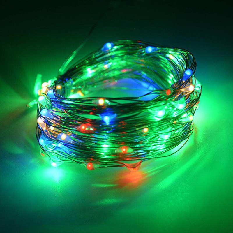 Source factory LED lights, solar copper wire light strings, outdoor waterproof colored lights, courtyard Christmas festival decorative light strips Specification image