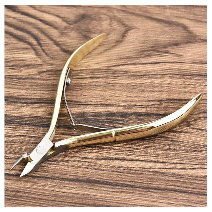 D501 Nail groove Scissors, gold-plated dead skin cutters, wholesale in stock, pedicure knives, beauty cutters, stainless steel double-fork dead skin cutters for nails details Picture