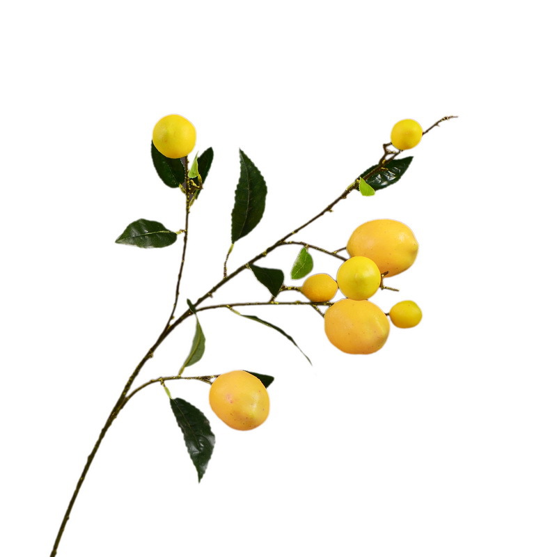 仿真植物/仿真柠檬/仿真花白底实物图