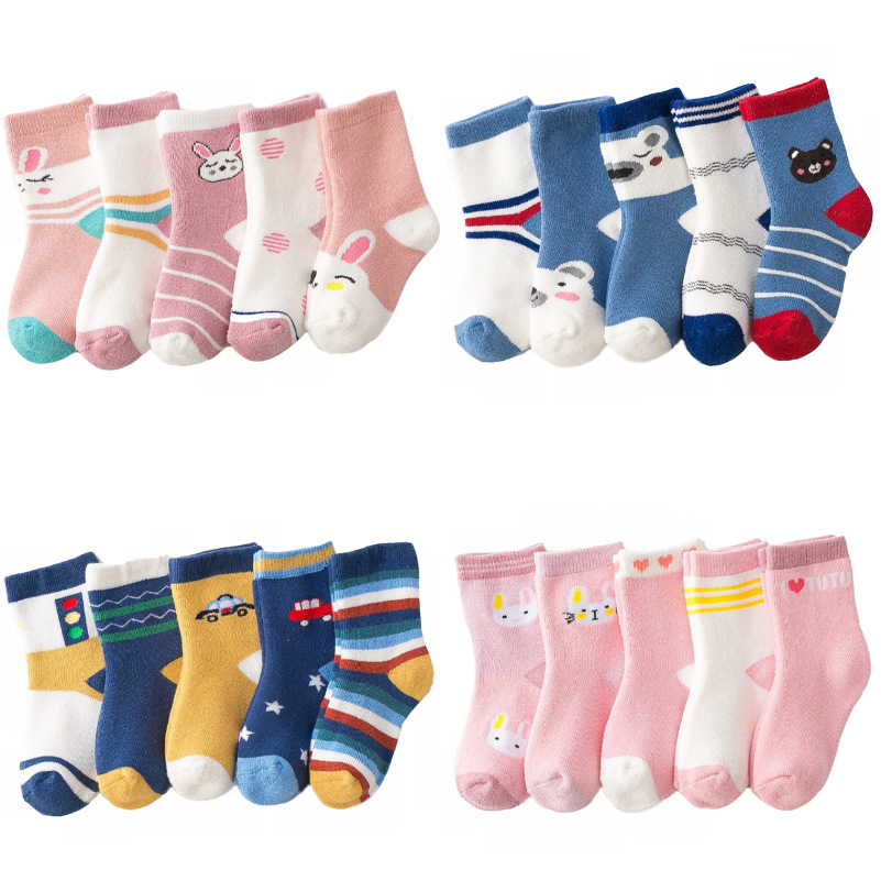 22 Autumn And Winter Thickened Children's Wool Socks 1-12 Years Old Boys And Girls Warm Soft Mid-Tube Socks Manufacturers Wholesale details Picture