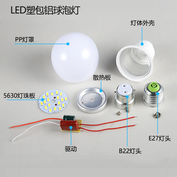 LED球泡灯实物图