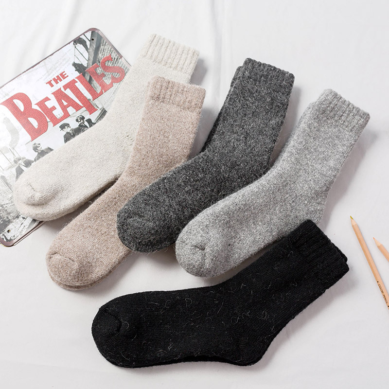 Super Thick Wool Socks Men's Extra Thick Cashmere Socks Mid-Tube Socks Middle-Aged Extra Thick Women's Socks Autumn And Winter Wool Socks details Picture