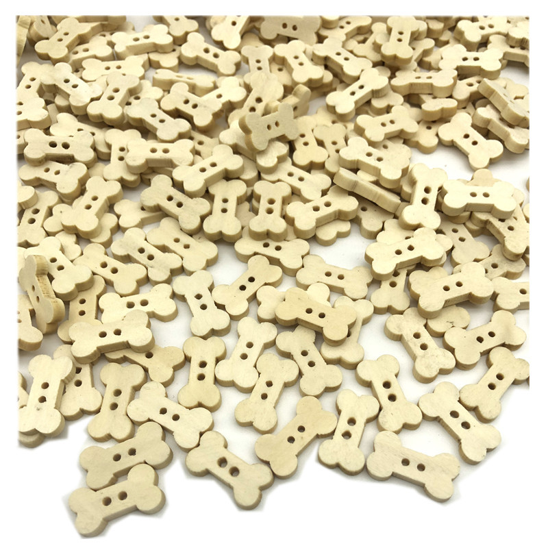 Wholesale supply of professional handmade DIY wooden buttons, cartoon bone, solid wood creative buttons, and natural wood color buttons Item Picture