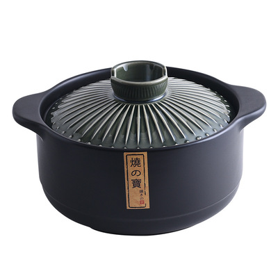 The popular Japanese ceramic clay pot, "Wang Shao Zhi Bao", is a straight-tube earthenware pot for making soup and porridge. It is a high-temperature resistant stewing pot made of stone Item Picture