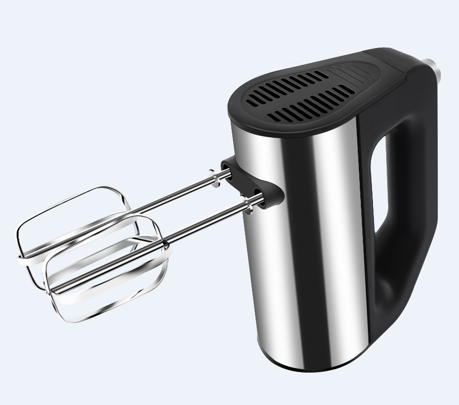 Electric egg beater, handheld electric dough and egg beater, household high-power stainless steel cream and milk mixer Item Picture