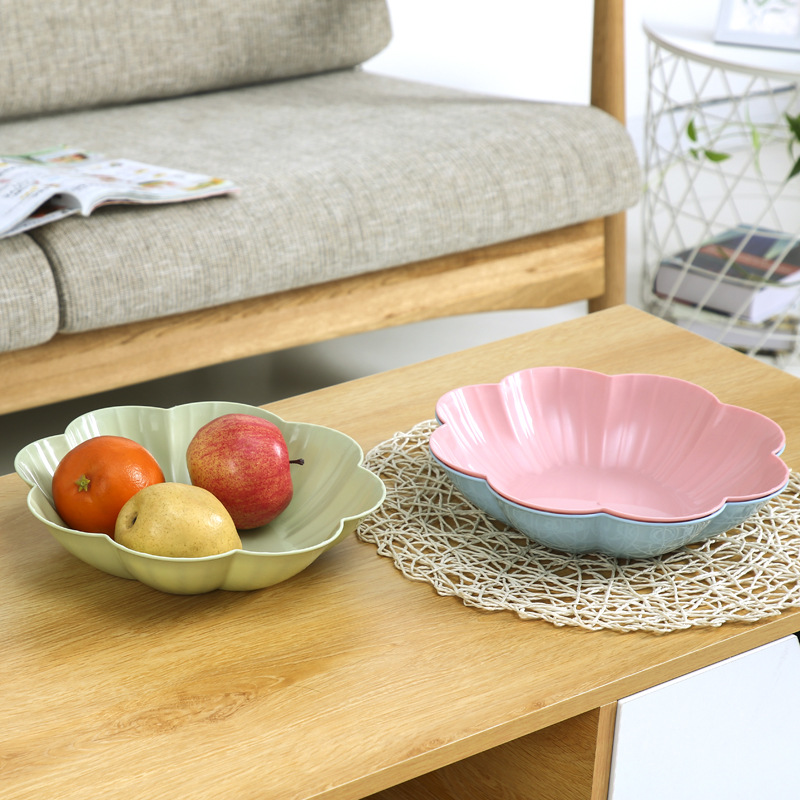 Plum Blossom Type Dry Fruit Plate Kitchen Fruit Plate Ktv Snack Fruit Plate Festive Fruit Plate Living Room Melon Seed Plate Can Print Logo Specification drawing