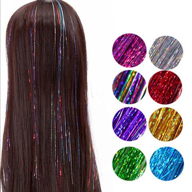 Colored wig piece traceless hair extensions wig woman highlights laser hair extensions gold hair extensions multicolor hair extensions