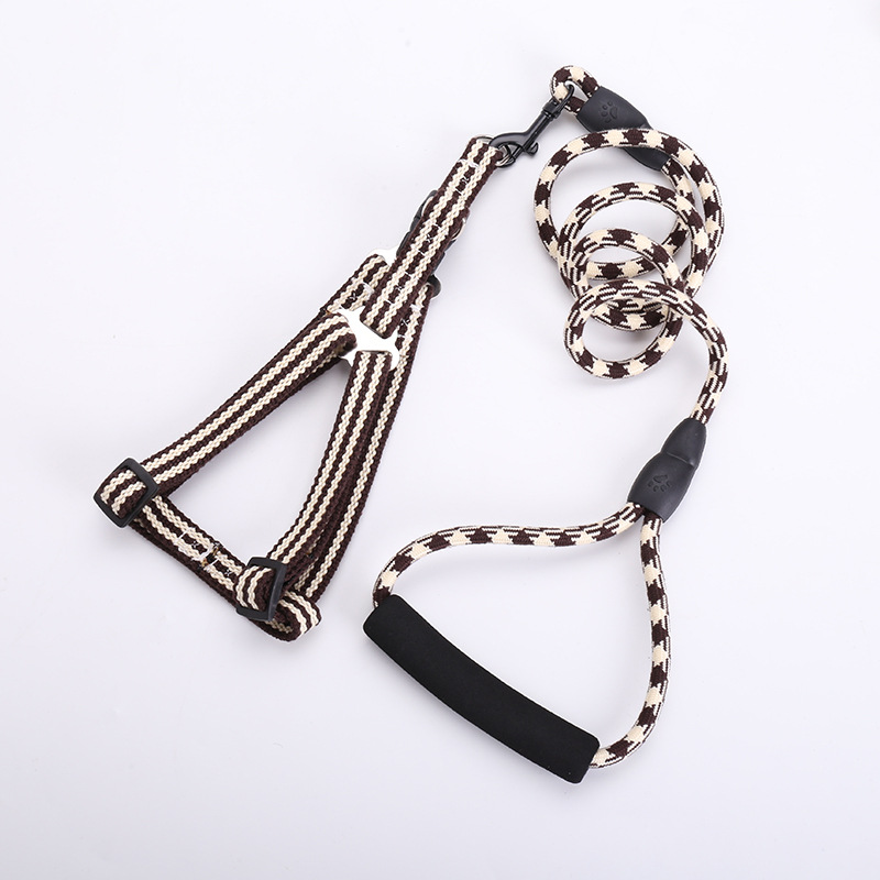 Wholesale of the 2019 new style of dog leash, dog collar, PP pet chest and back strap, dog chain and dog leash from Aishangchong details Picture