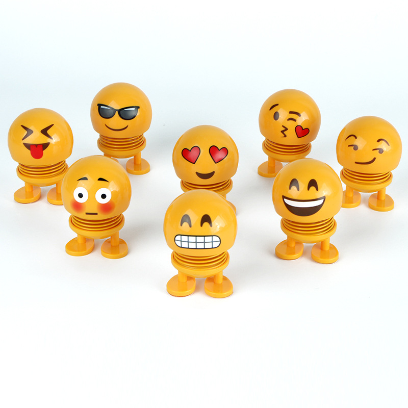 The Spring Bobblehead Doll Of Tiktok Is A Popular Emoji Package. The Car Carries Interesting Decoration And Cute Head Doll Decoration Item Picture
