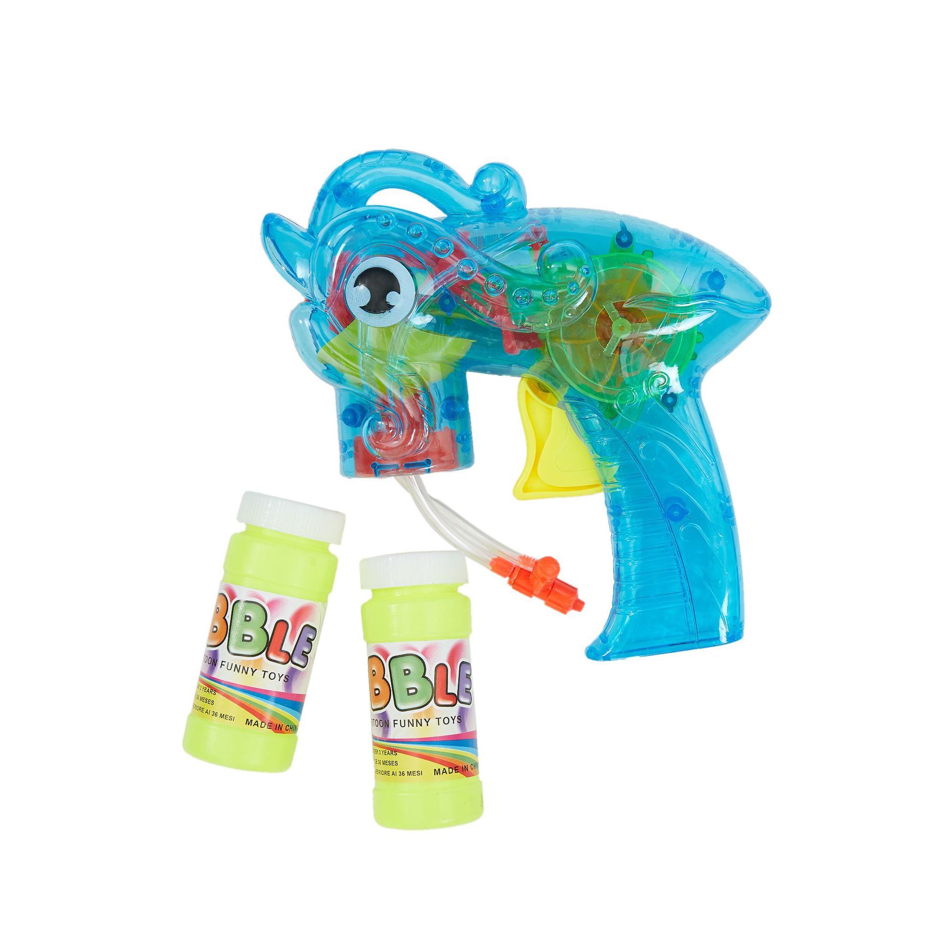 Children's inertial transparent light octopus bubble gun, fully automatic foreign trade cross-border anti-drop street stall night market supply details Picture