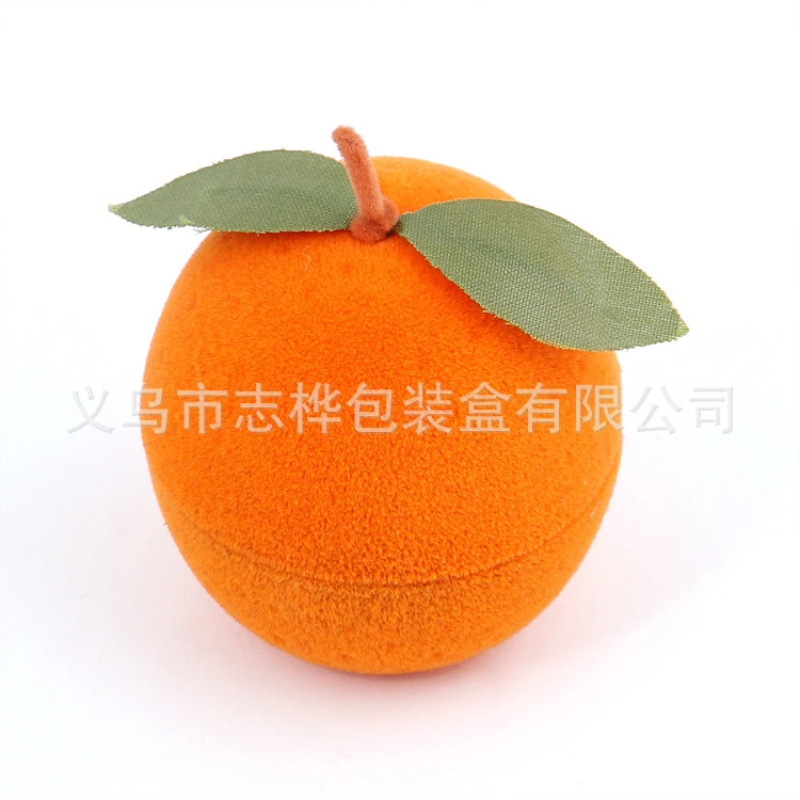 Customized fruit and animal ring boxes, creative peach ring boxes, orange ring boxes, butterfly ring boxes in multiple colors details Picture