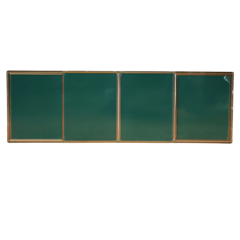 Factory direct supply of school teaching green board multimedia all-in-one machine, double-layer sliding whiteboard, beige board, magnetic large blackboard Item Picture