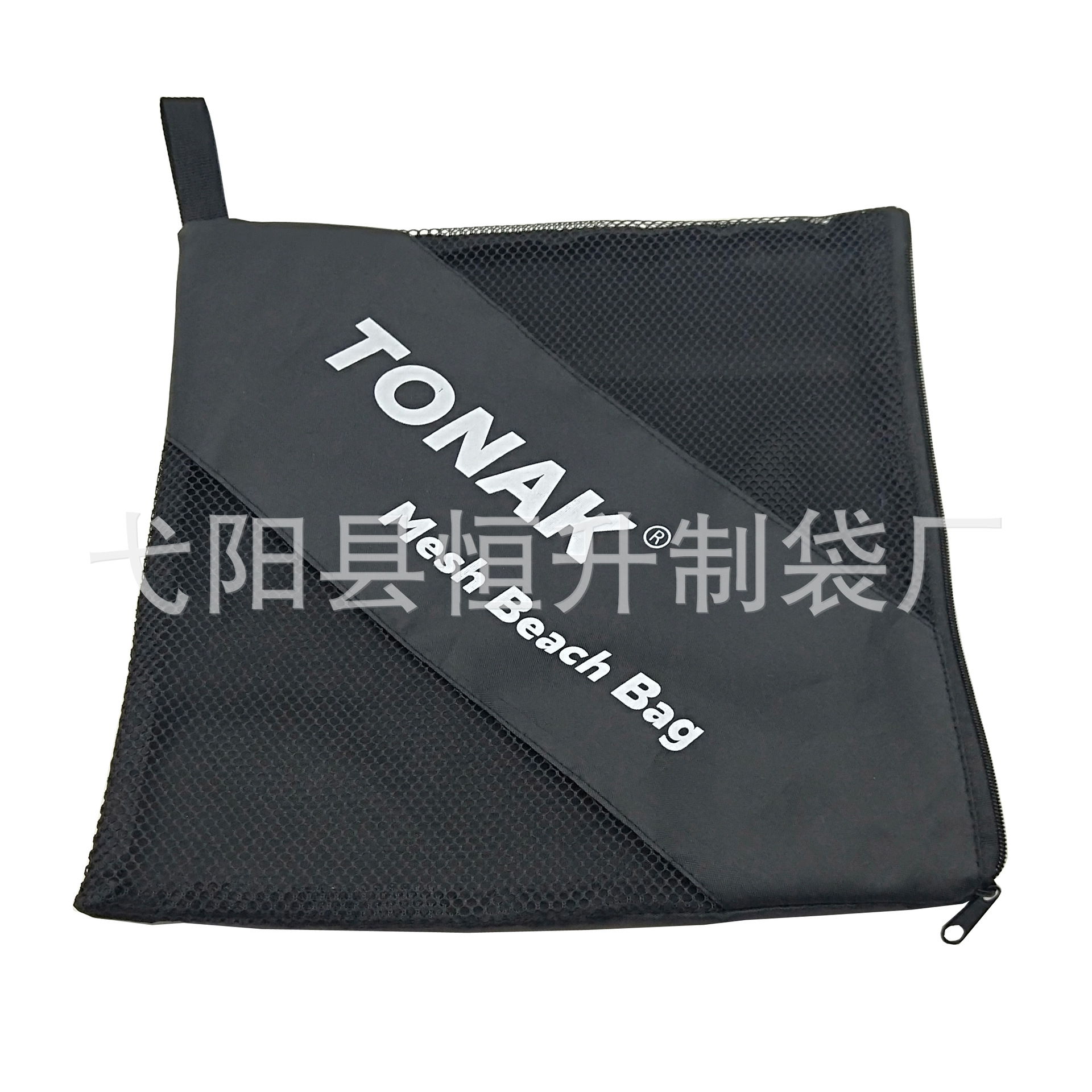 Embalaje Del Sombrero Bolsa De Malla Personalizada Con Cremallera Lateral Negra Bolsa De Embalaje De Toalla Deportiva Bolsa De Almacenamiento De Tela De Serigrafía Disponible magen de los detalles