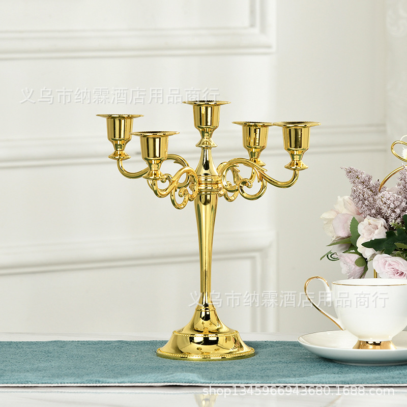 Three Head Alloy Silver Plated Candle Stand Drop White Glue European Candle Stand Wedding Hotel Supplies Ktv Home Decoration Specification drawing