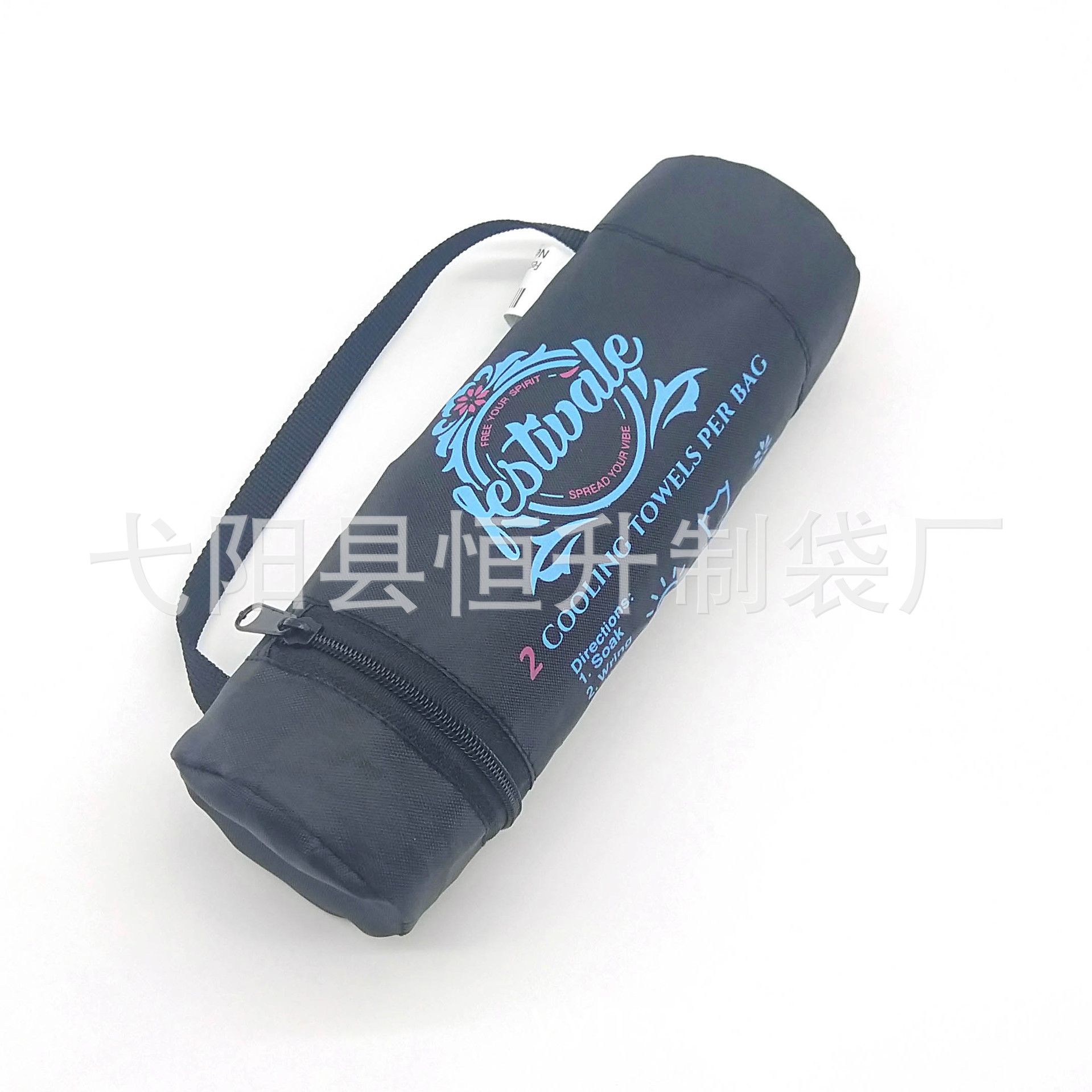 Fabricante Personalizado Sensación Fría Deportes Toalla Embalaje Bolsa De Malla Bolsa De Cremallera Cilindro Puede Imprimir El Logotipo magen de los detalles