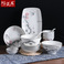 广告促销潮州古风陶瓷餐具套装 家用创意礼品碗盘碟勺梦江南图