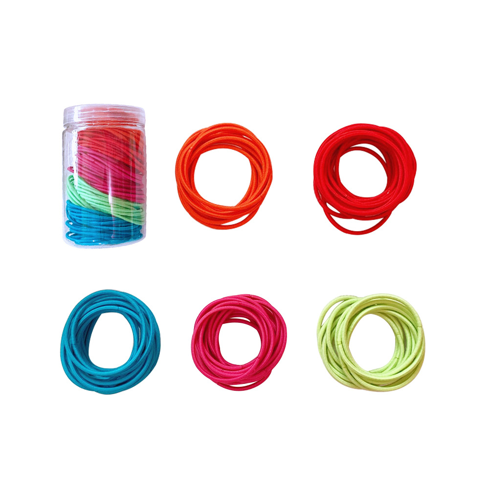 100 Barrels Of Rubber Band Thick And Thin Rubber Band Scrunchie South Korea High Elastic Hair Seamless Headband Accessories Item Picture