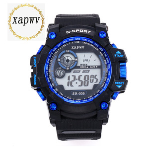 新款数字多功能学生硅胶电子表led防水运动电子腕表厂家直供批发详情9