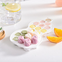 硅胶冰格带盖 创意玫瑰冰块模具可爱葫芦制冰DIY辅食盒雪糕制冰模