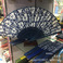 乌镇特产蓝印花布工艺小扇子 折扇女式 中国风旅游纪念品兰花扇图