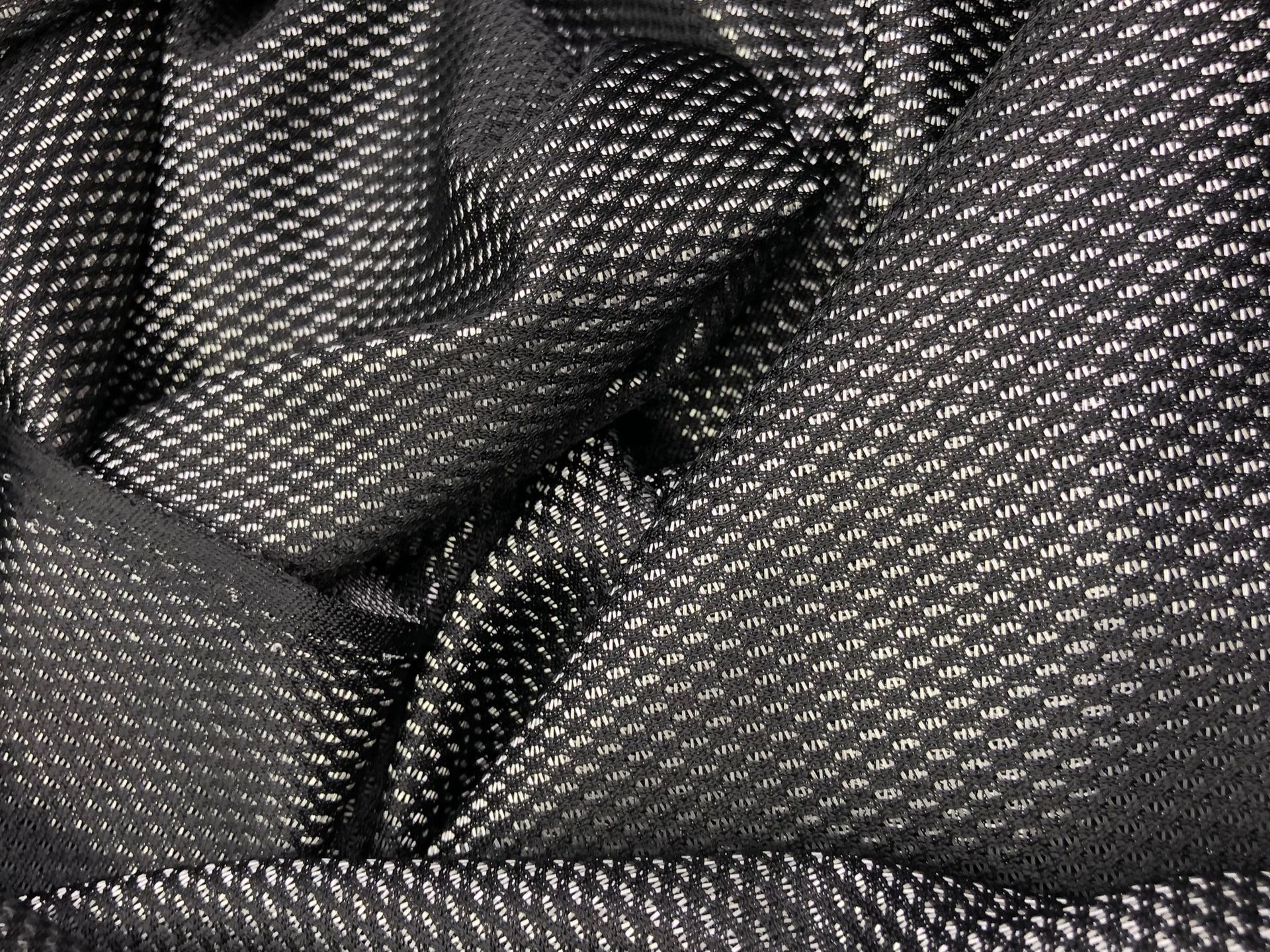 Eco-friendly polyester-polyester two-color mesh fabric for shoes, Mosaic back-attached mesh fabric for laundry bags and luggage, GY185 details Picture