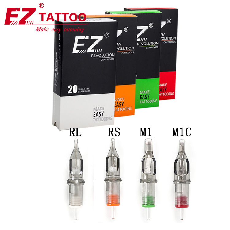 EZ纹身一体针 常规圆针RL收口 散口RS 直排针M1 弧排针M1C 20支图