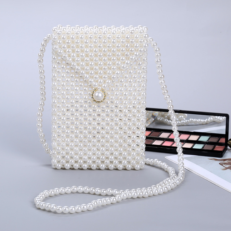 Summer pearl small bags, women's crossbody bags, popular single-shoulder bags, fashionable fairy travel dinner, women's mobile phone bags, and other hair accessories Specification image