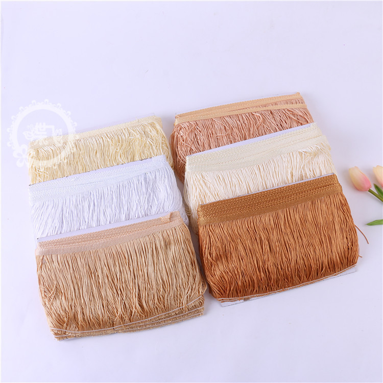 DIY etapa accesorios de vestuario baile latino encaje de barba flojo encaje de borlas hilo de poliéster 15CM venta directa de fábrica 1 cinta Application Scenario