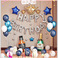 新款铝膜生日气球布置套装派对装饰铝箔气球生日快乐字母气球套餐图
