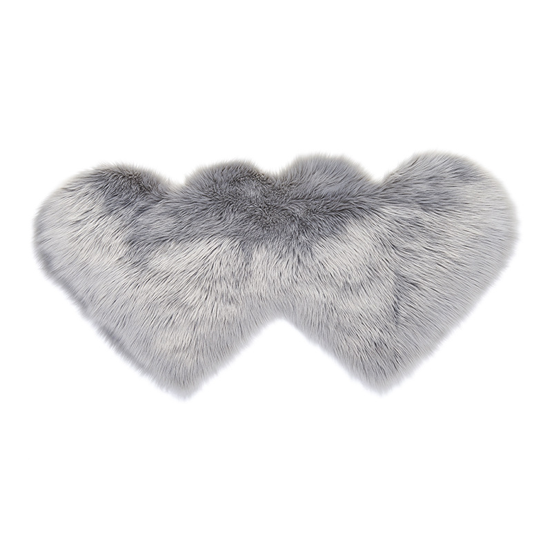 Modern Simple Love Shaped New Imitation Australian Wool Carpet Home Long Velvet Floor Mat Mat Bedroom Living Room Carpet Item Picture