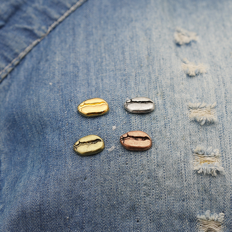 European and American clothing corsage manufacturers wholesale coffee equipment series badge metal coffee brooch collar pin accessories details Picture