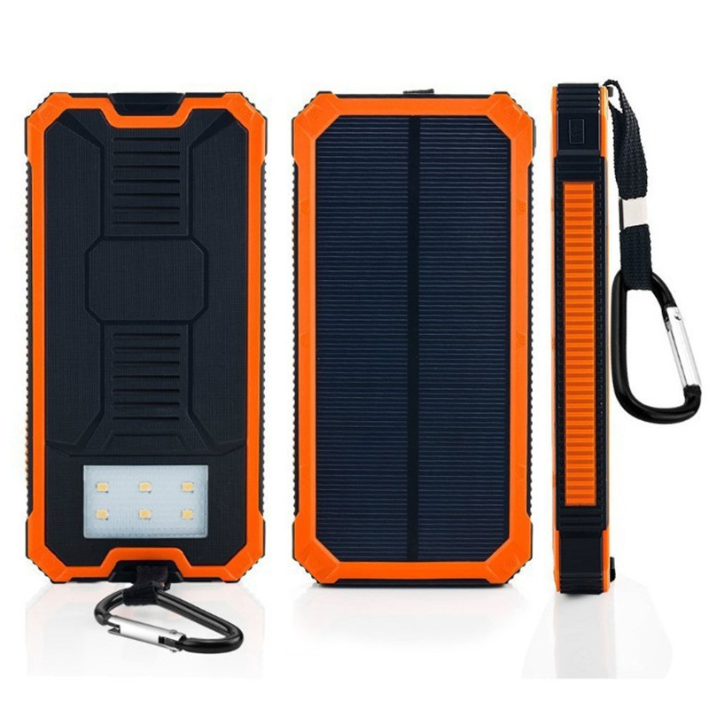 新款大路虎三代太阳能移动电源套料大容量led灯手机太阳能充电宝详情图3