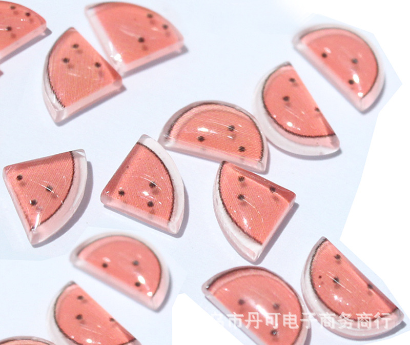 Watermelon Accessories Small Watermelon Accessories Diy Earrings Earrings Left And Right Asymmetrical Watermelon Piece Earrings Specification drawing
