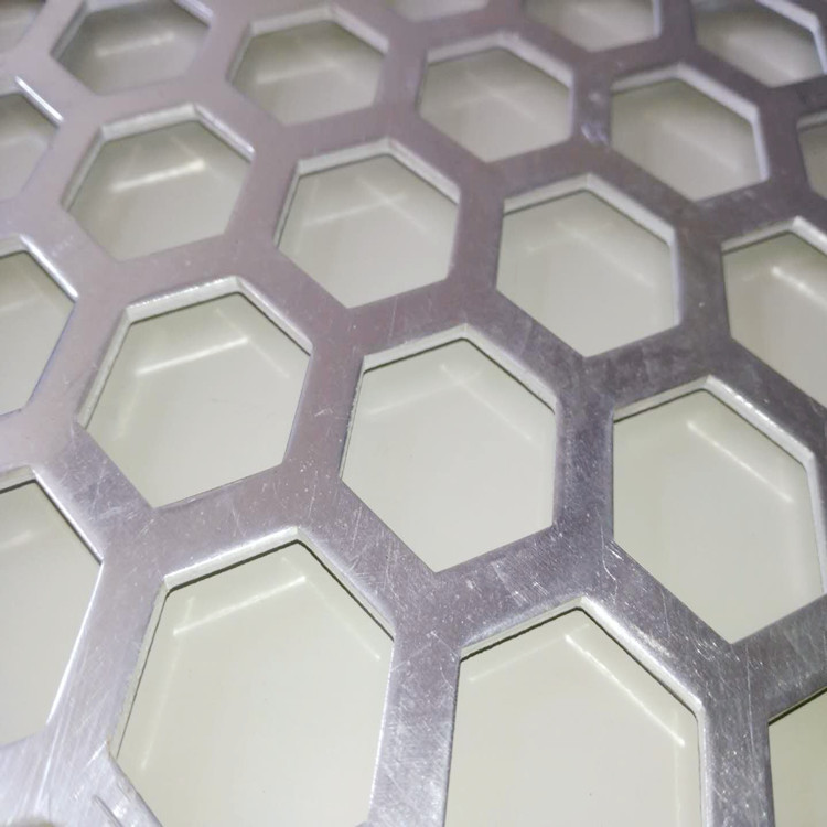 Export stainless steel galvanized hexagonal perforated plate/regular hexagonal perforated mesh/supports external ruler production details Picture