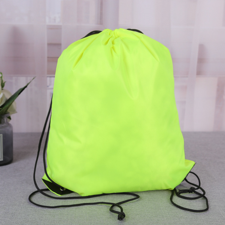 Spot Wholesale 210D Polyester Bundle Pocket Advertising Shoulder Drawstring Football Bag Storage Basketball Backpack Event Bag details Picture