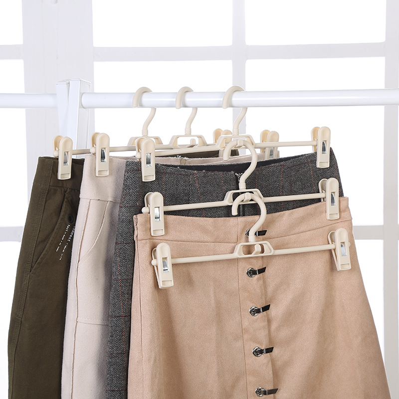 可旋转伸缩塑料裤架 多功能成人裤夹北欧色家用无痕裤架厂家直销细节图