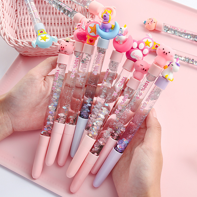 Cartoon Cute Fairy Stick Cute Cartoon Star Into Oil Quicksand Creative Magic Dazzle Quicksand Pen Neutral Pen Specification drawing