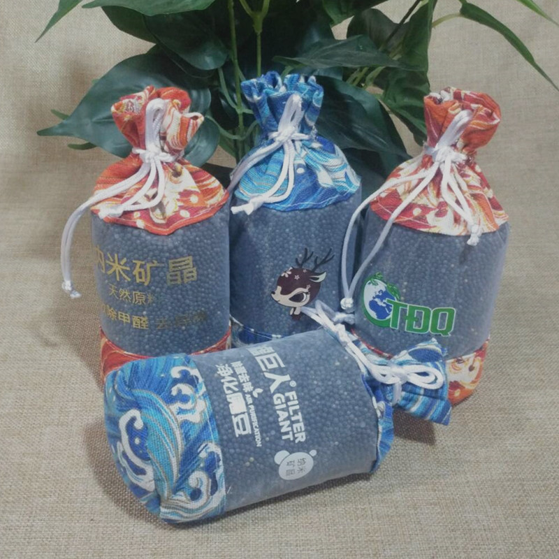 2020 Round Bottom Yarn Bag Cotton And Linen Nanocrystalline Activated Carbon Formaldehyde Removal Packaging Bag Mouth Customized Logo Application Scenario