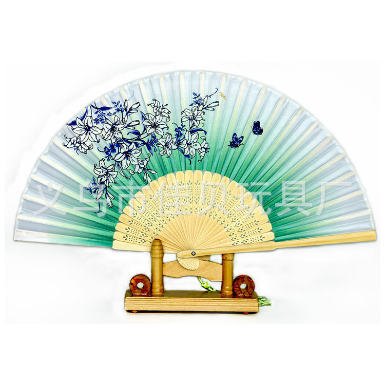 A Smile Fan Female Fan Manufacturers Wholesale Scenic Silk Chinese Wind A Smile Mei Japanese Female Fan Gift Fan Item Picture