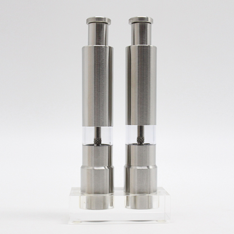 Cross-border pepper grinder Manual Mini Home kitchen and bathroom lightweight and convenient stainless steel manual grinder set details Picture