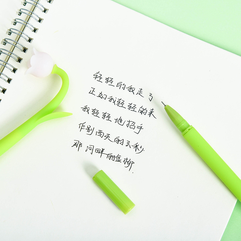 Zhongfan ZF2025 Flower and plant Gel Pen changes color when exposed to light, Lily of the valley Creative Silicone shaped pen, student stationery manufacturer Application Scenario